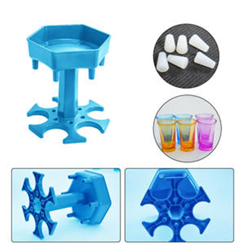 6 Shot Glass Dispenser Holder Caddy Liquor Dispenser Portable Dispenser Party Bar Accessory Drinking Games Glass Dispenser