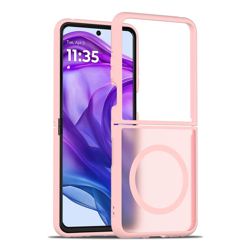 Magnetic Case For MOTO RAZR Pro Ultra Case For Magsafe Wireless Charging Matte Translucent Hard Armor Cover