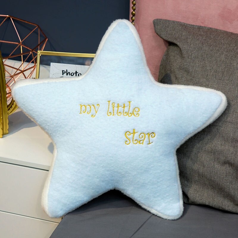 SchöNe Plüsch Himmel Kissen Wolke Regenbogen Herz Sonne Stern Weiche Kissen Kissen Kawaii Gefüllte Plüsch Spielzeug Für freundlicher Baby freundlicher: 45cm Blau Stern