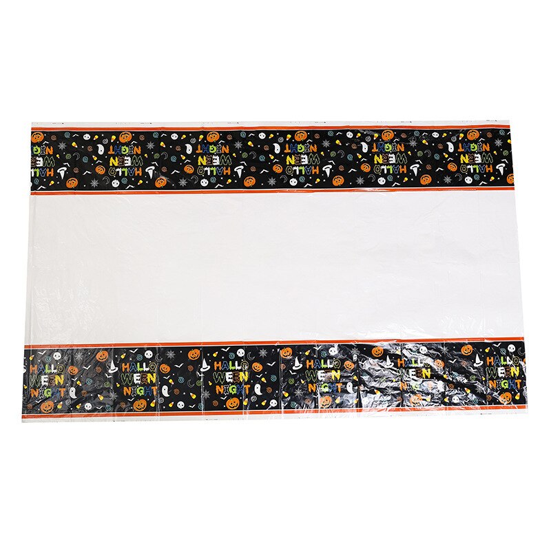 Halloween Night Decorations Party Supplies Tableware Set Disposable Plates Napkins Knives Forks Spoons Disposable Dinnerware Set: tablecloth 1pcs