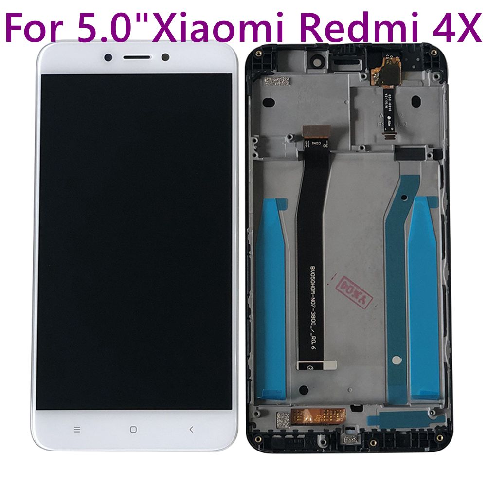 5.0 "Originele Lcd Voor Xiaomi Redmi 4X Lcd-scherm + Touch Panel Digitizer Met Frame Voor Redmi 4X display Ondersteuning 10Touch