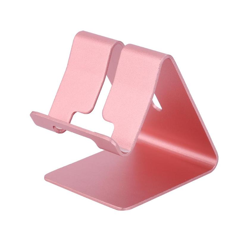 Soporte Universal de aleación de aluminio para teléfono inteligente, soporte de escritorio, soporte de carga para iPhone, soporte metálico para tabletas, soporte para ipad y Tablet: Rose Golden A