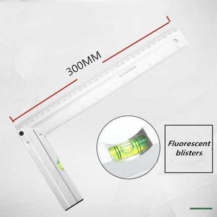 Règle de mesure à Angle droit, l-carré, règle de mesure durcissement du bois de précision en acier pour ingénieurs, rapporteur: 300MM
