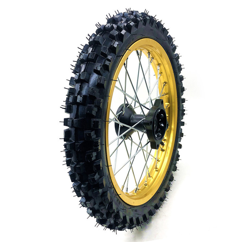 Front 14inch Pit Bike wheels GuangLi 60/100-14 Tyre Aluminum Alloy Rims with 32 holes spoke KTM CRF PRO KLX YZF 110cc