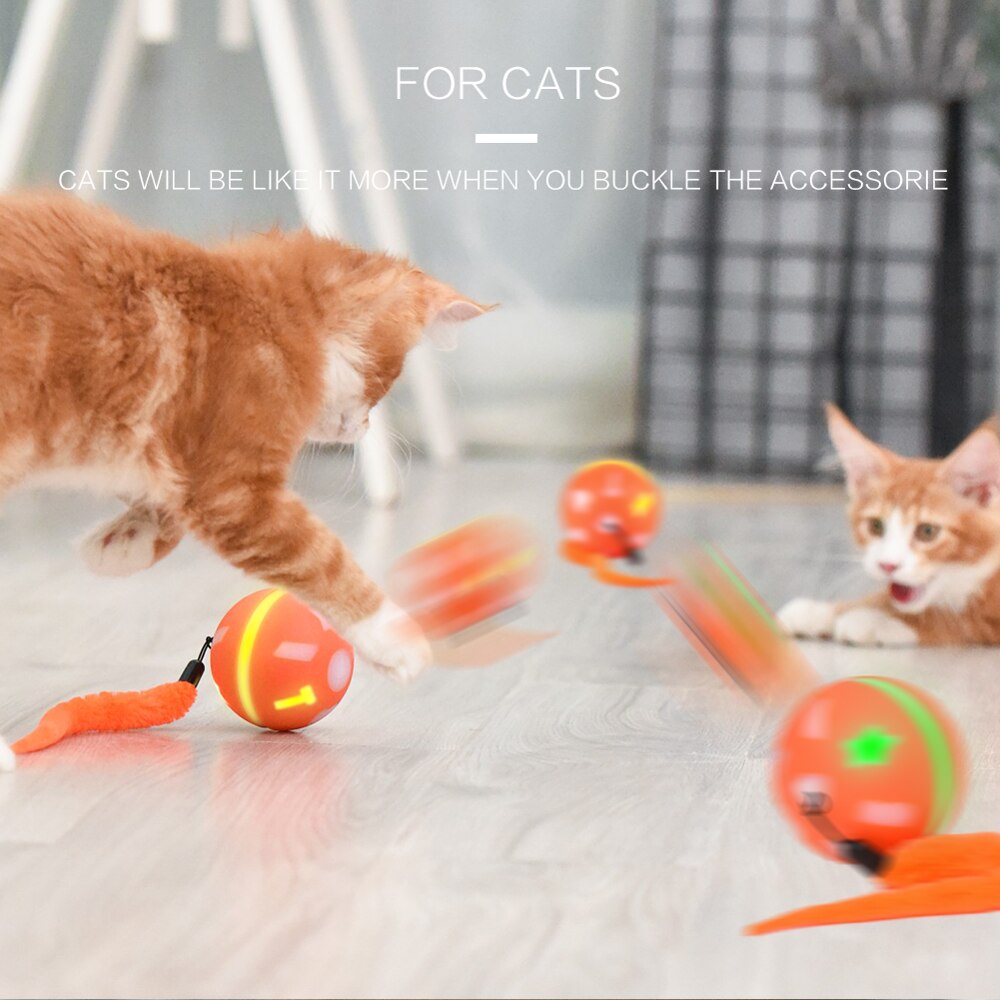 Huisdier Elektrische Kat Rollende Bal Speelgoed Usb Led Bal Kat Speelgoed Intelligentie Springen Bal Hond Speelgoed Interactieve Automatische Juguete Gato