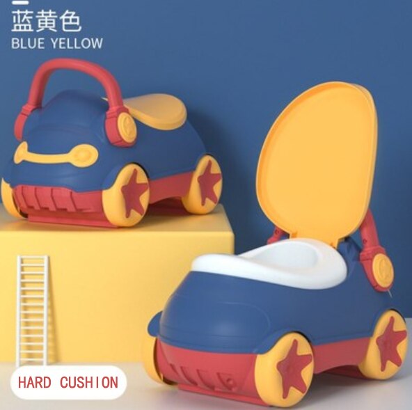 Style toilettes pour enfants extra grand dessin animé garçon et fille bébé pot infantile urine enfant toilette artefact: blue-yellow