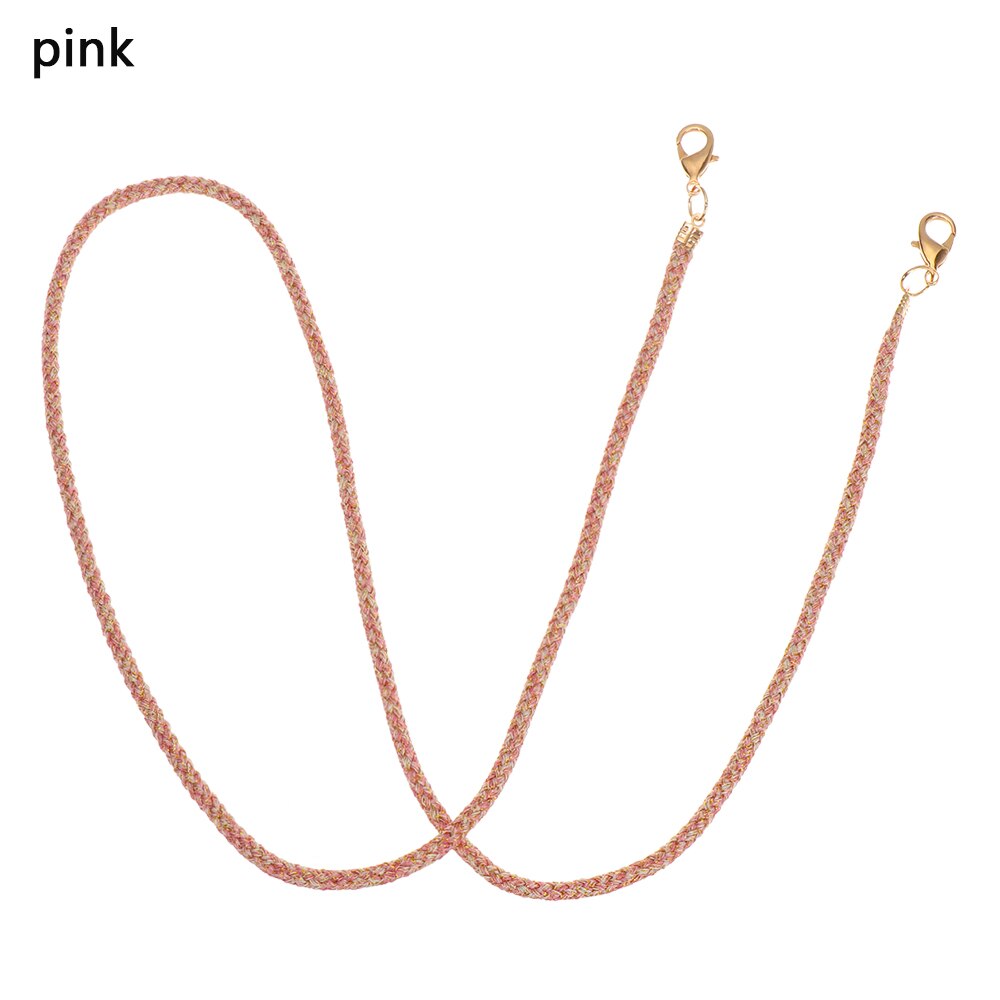 Leer Hoge Elasticiteit Zonnebril Lanyard Strap Ketting Lenzenvloeistof Bril Ketting Koord Leesbril Riem: pink2