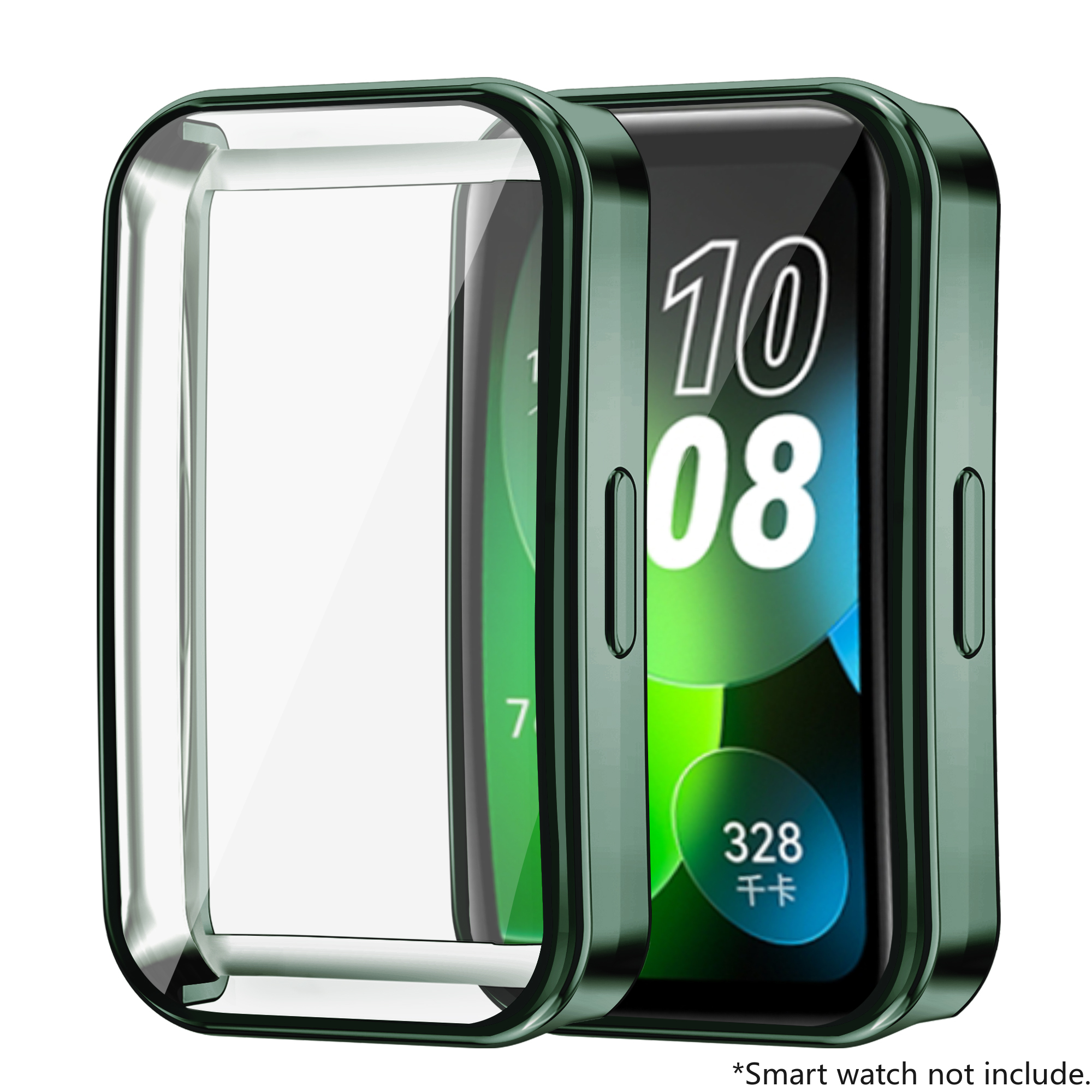 Soft TPU Case For Huawei Band 10 9 8 Shell Frame Bumper Screen Protector Glass Band9 Full Clear Protective Cover: XS / WHITE