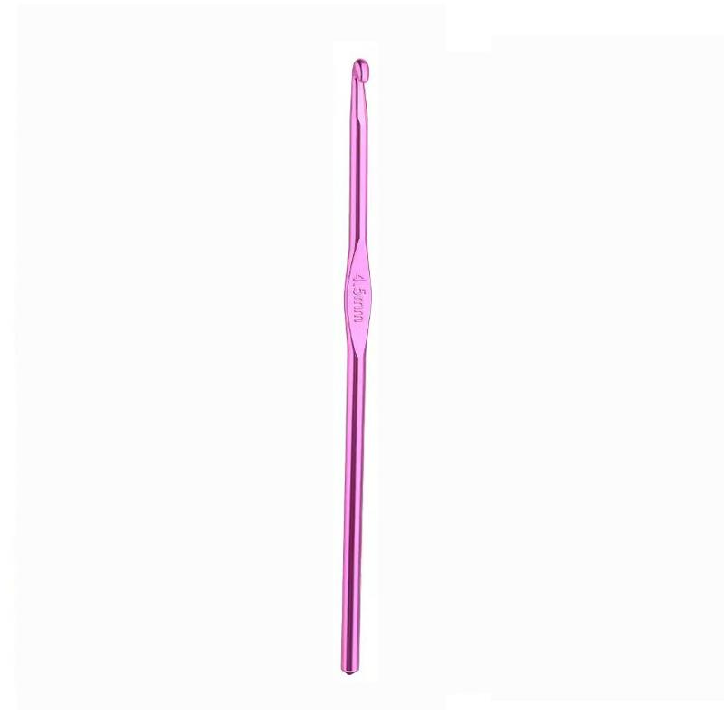12Pcs Metaal/Houten/Plastic Handvat Haaknaald Breinaalden Set Haken Naald Tool Trui Breien Diy Ambachten: Violet