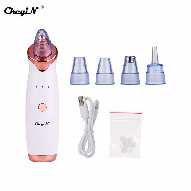 CkeyiN 5 in 1 Face Vacuum Suction Pore Cleaner Nose Blackhead Remover Acne Pimple Removal Household SPA Skin Care