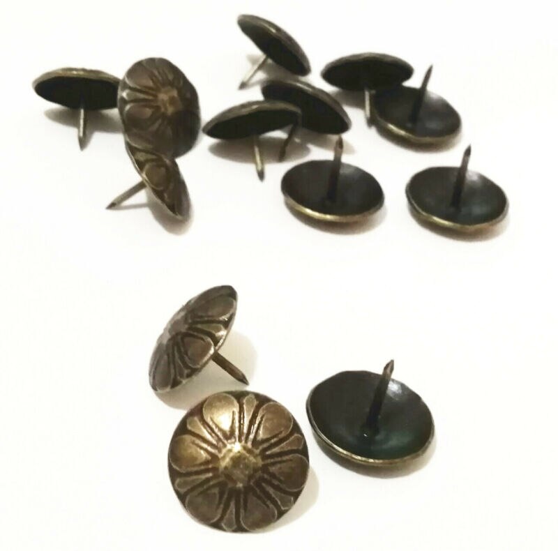 Chinchetas decorativas de hierro para muebles, caja para joyería antigua, tachuela decorativa para sofá, 25/50 Uds.