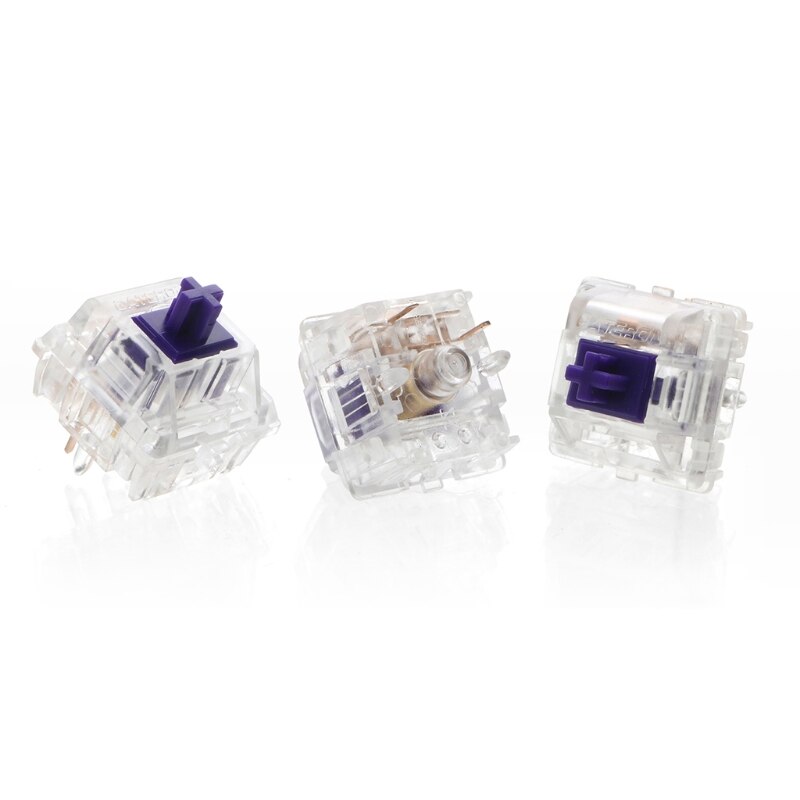 Zealio Switches (Tactile) V2 Purple Custom 62g 65g 67g 78g Transparent Shell for Mechanical Keyboard 2 Pieces/Set
