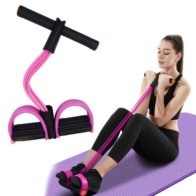 Pedal Widerstand Band 6 Rohr Elastische Yoga Pedal Abzieher Widerstand Band für Bauch Taille ArmLegStretching Situp Ausbildung