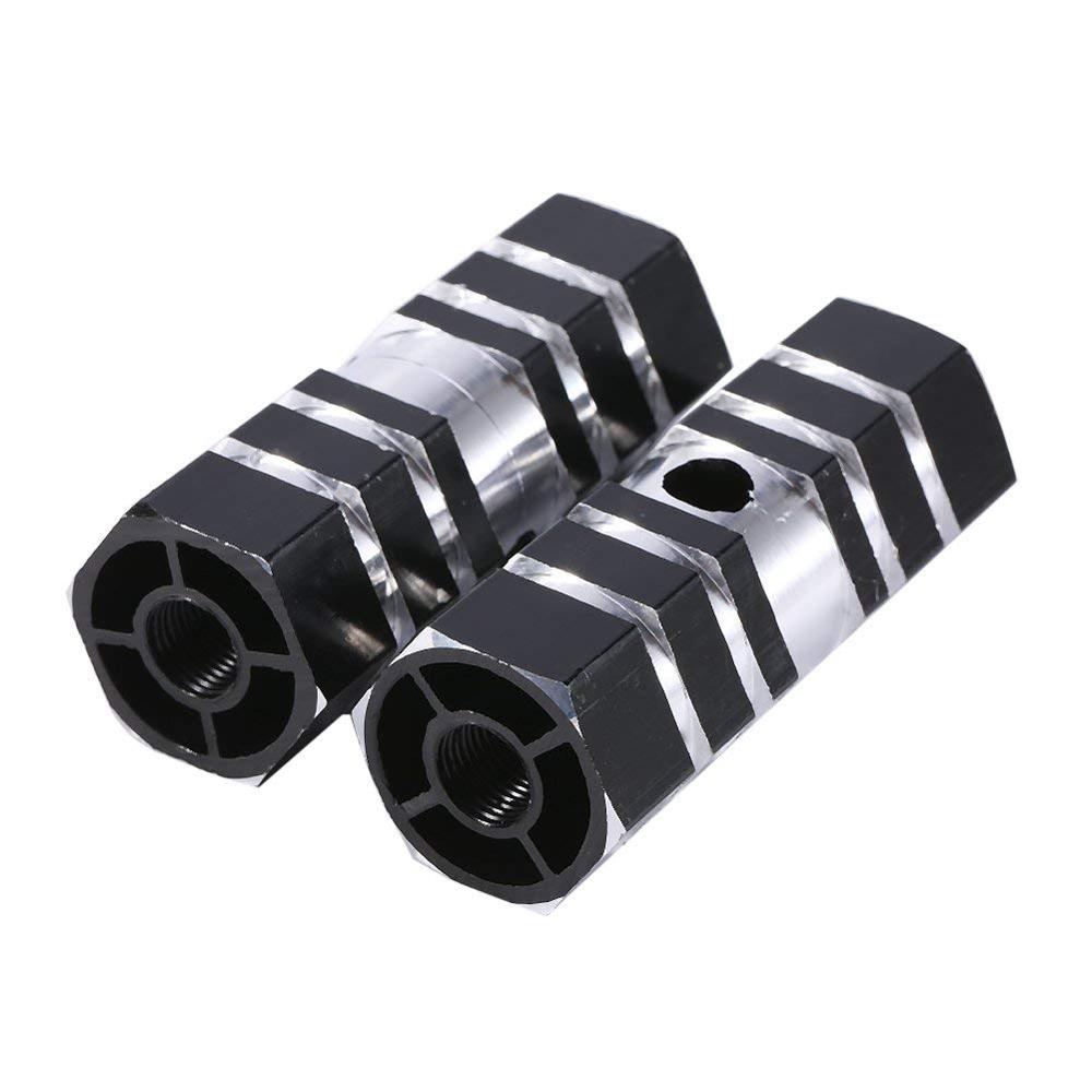 Pedales para bicicleta de montaña, 1 par, cilindro de ángulo sexi de 3/8 ", piezas para bicicleta de montaña de aleación de aluminio, reposapiés BMX, #281094: Black