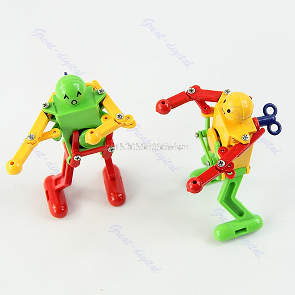 Clockwork Spring Wind Up Dancing Robot Toy Children Kids #HC6U#
