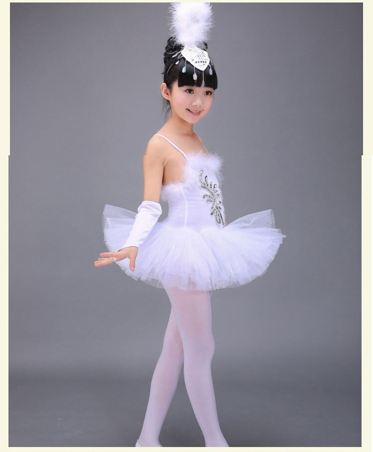 Disfraz profesional de tutú de Ballet para niña, vestido de bailarina, ropa  de baile, Lago de