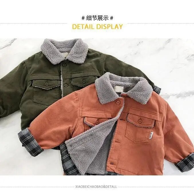 Baby Jongens Plus Fluwelen Gewatteerde Jas Jas Winter 2022 Kinderen Stiksels Nep Tweedelige Patchwork Meisje Kids winter Kleding