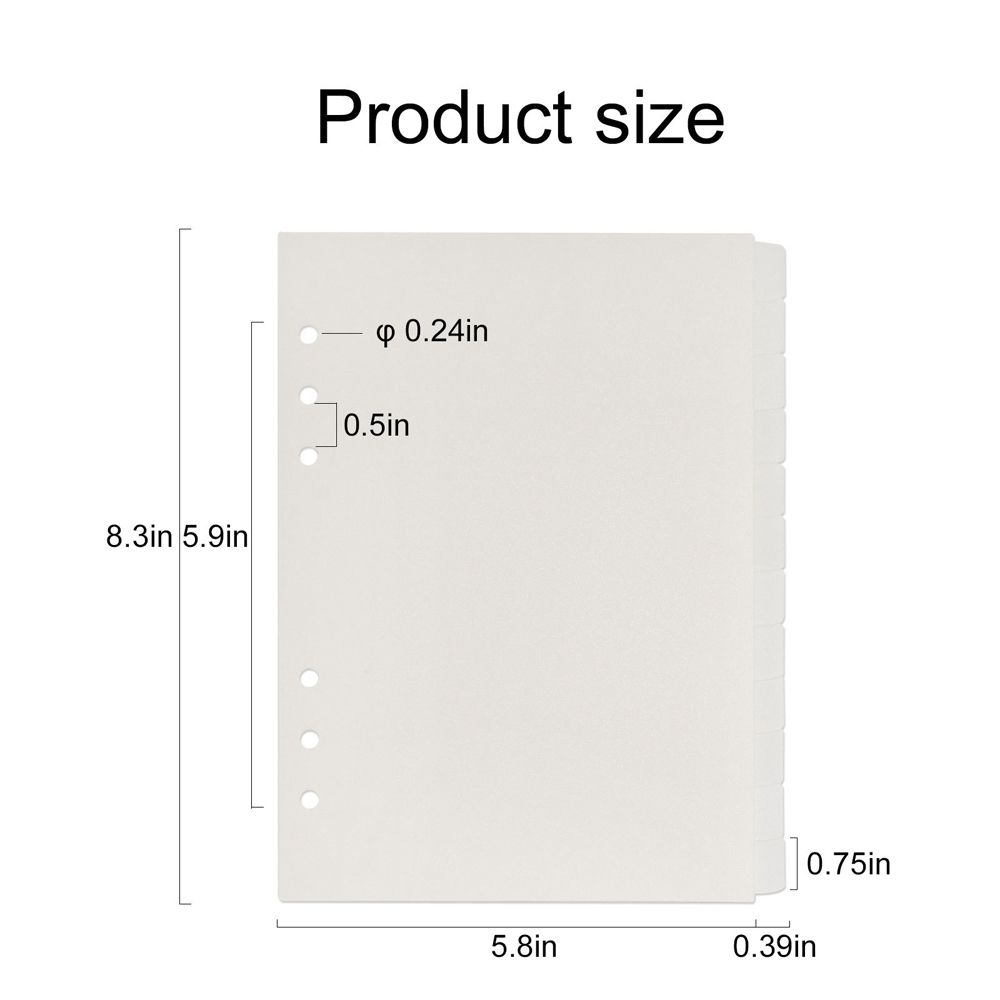 Notebook Sticker Separator Page Loose Leaf Page Dividers Binder Index Separator Binder Index Dividers Diary Book Sticker