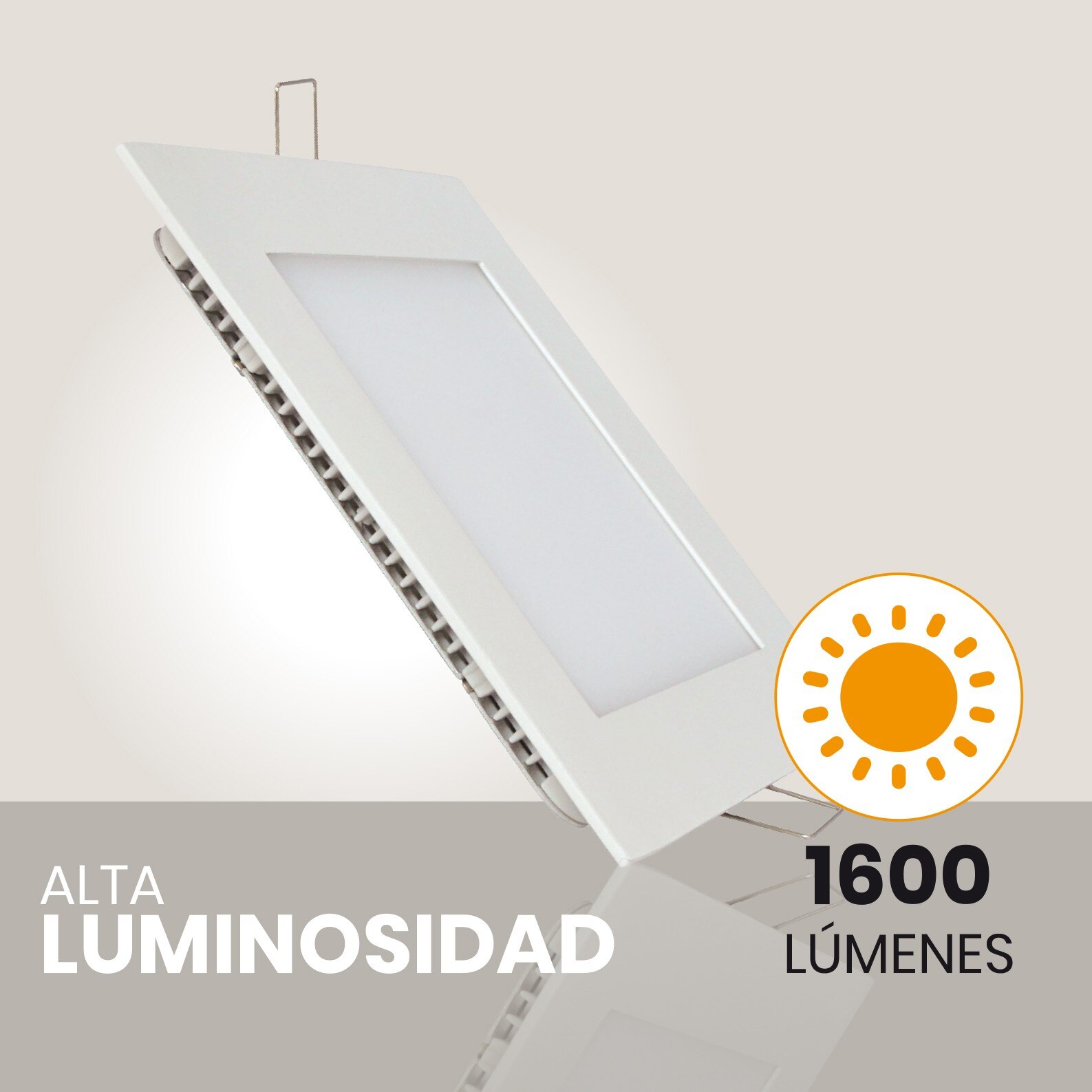LED ATOMANT® 18W 1600LM Panel LED Cuadrado Downlight Corte 205x205mm a++ iluminación luces hogar decoración salón cocina
