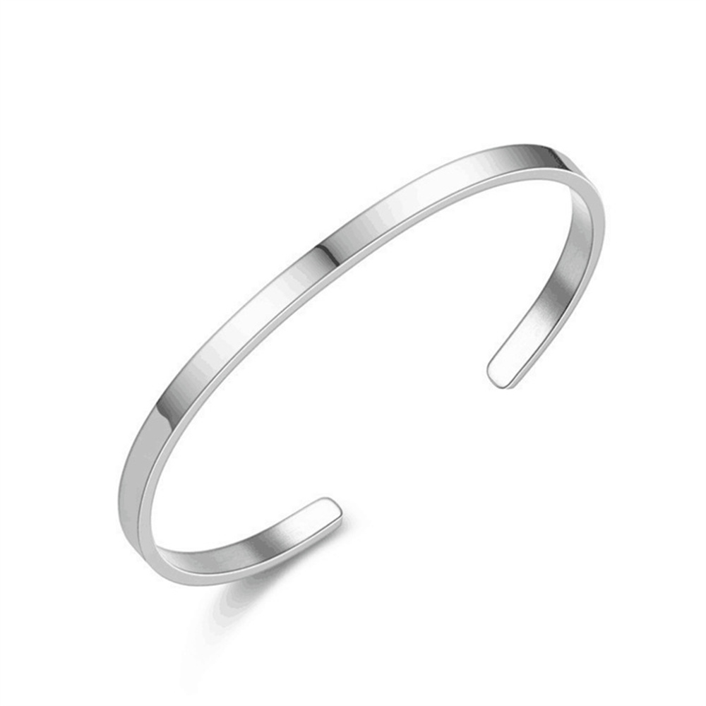 Pulseira de corrente cubana de aço inoxidável de 3mm, acessórios de joias de hip hop de rua masculino, pulseira aberta ajustável: Cor ouro amarelo claro