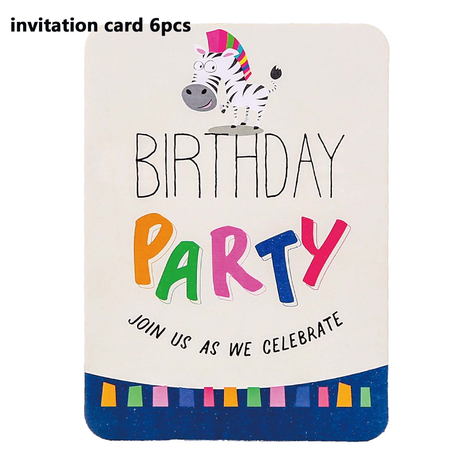 Cute Pasture Cow Theme Party Paper Plate Cup Flag Napkin Balloon Thankgiving Birthday Wedding Party Decor Supplies: Cartoon card 6pcs