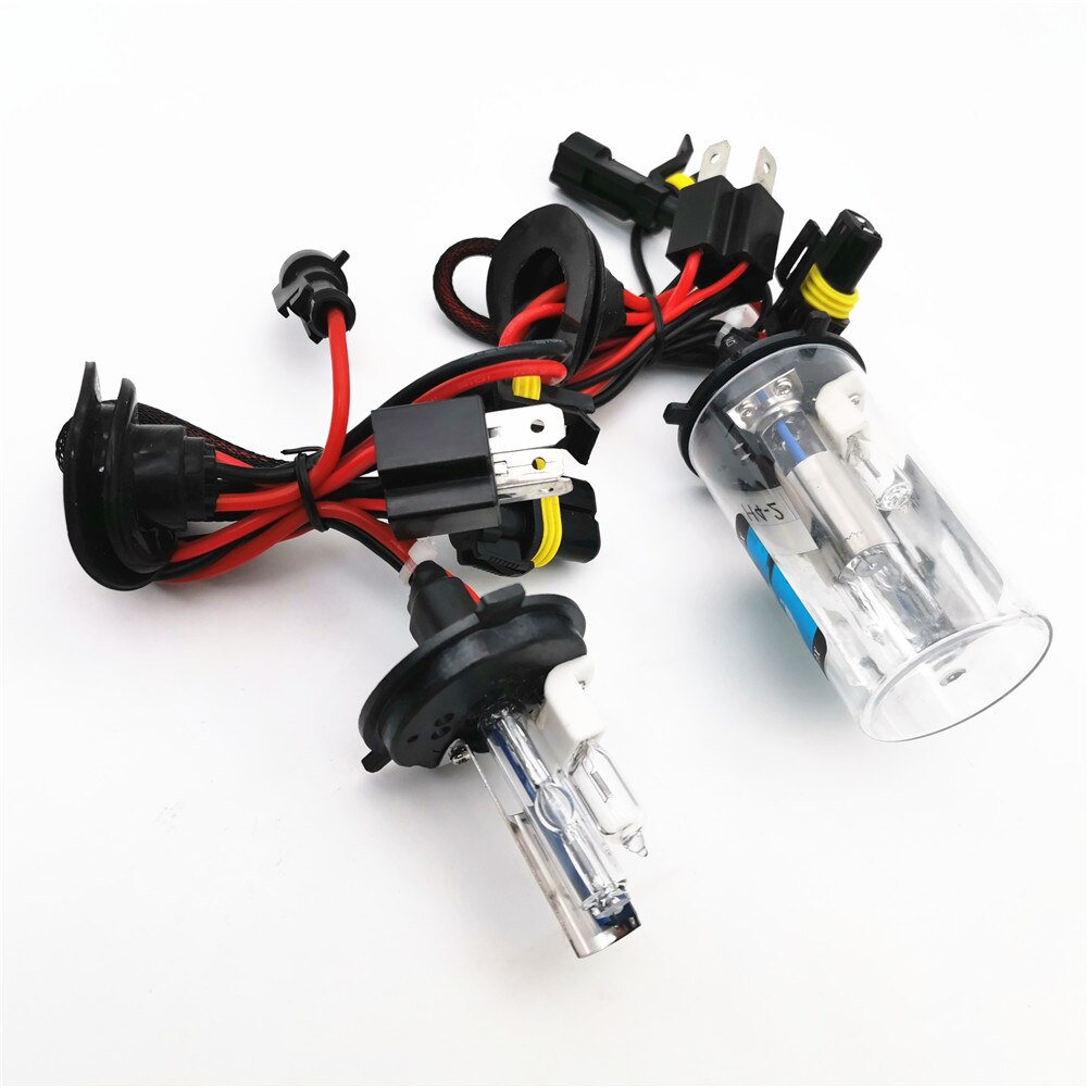 Lâmpada xenon hid h4 para carro, 2 peças, lâmpada de halogênio h4/h h4/l 6000k 8000k 12v35w 55w, lâmpada, farol de carro