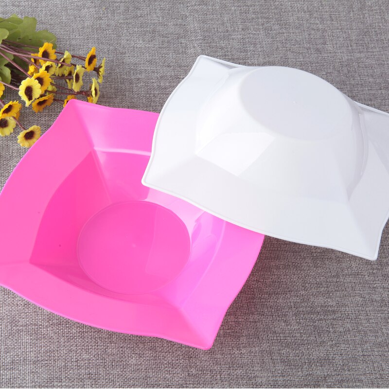 6/sets plastic fruit platen westerse salade platen effen fruitschaal partijen banketten westerse voedsel platen.