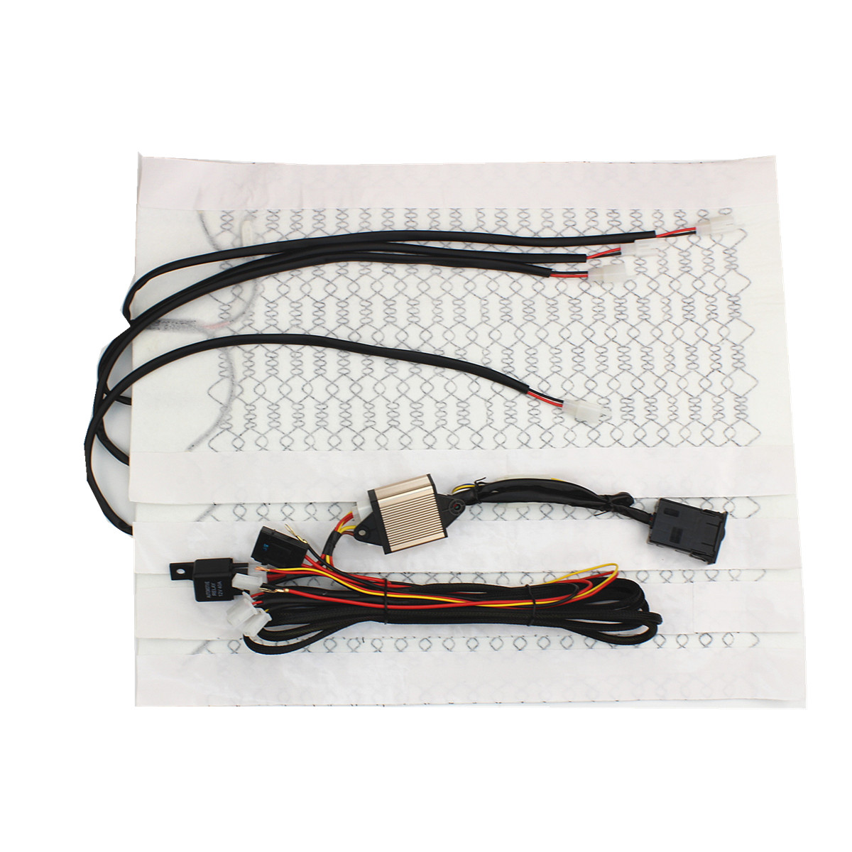 2 sitze 4 Pads Universal--Kohlenstoff Faser Beheizte Sitz Heizung Auto 12V Pads 2 Zifferblatt 5 Schalter Bänke innen sitz warm zubehör