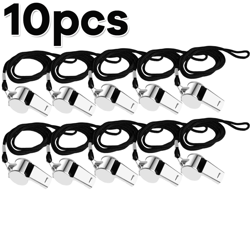 Stainless Steel Whistle with Lanyard Outdoor Referee Super Loud Whistle Cheerleader Sporting Goods for Training: Burgundy