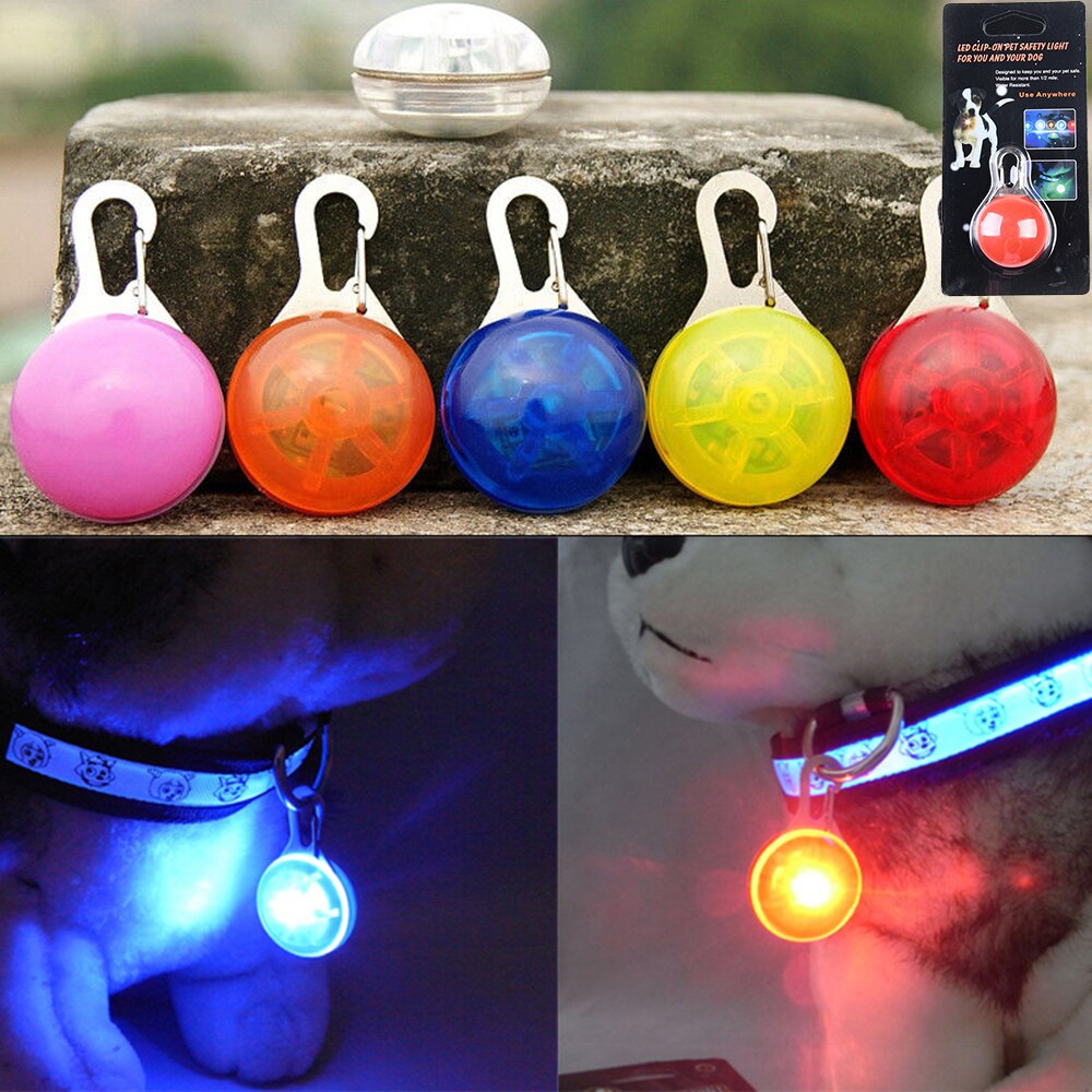 Huisdier nachtveiligheid led zaklamp halsband hond gids lichten gloeiende hanger ketting huisdier lichtgevende heldere gloeiende halsband in het donker 8