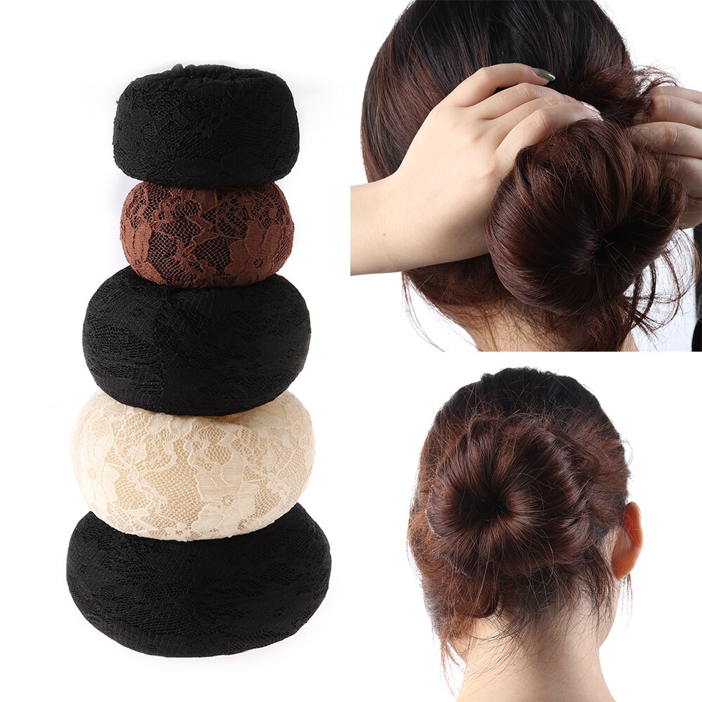 Moldeador de rosquilla para mujer, Anillo para el pelo, rodillos para el pelo, herramientas de peinado de belleza, accesorios al por mayor, 1 ud.