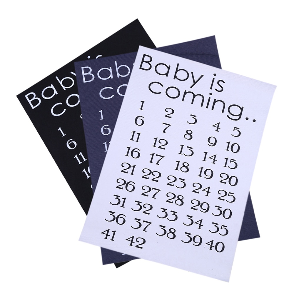 Baby kommer barsel kvinder kalender nedtælling gravid afmærke baby meddelelse baby fødsel nedtælling klud tilbehør