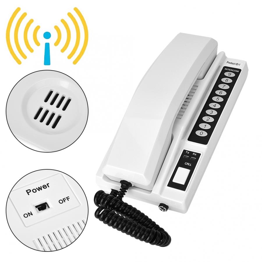 Telephone Intercom 433Mhz Wireless Intercom System Secure Walkie Talkie Handsets Extendable for Warehouse Office Intercom System