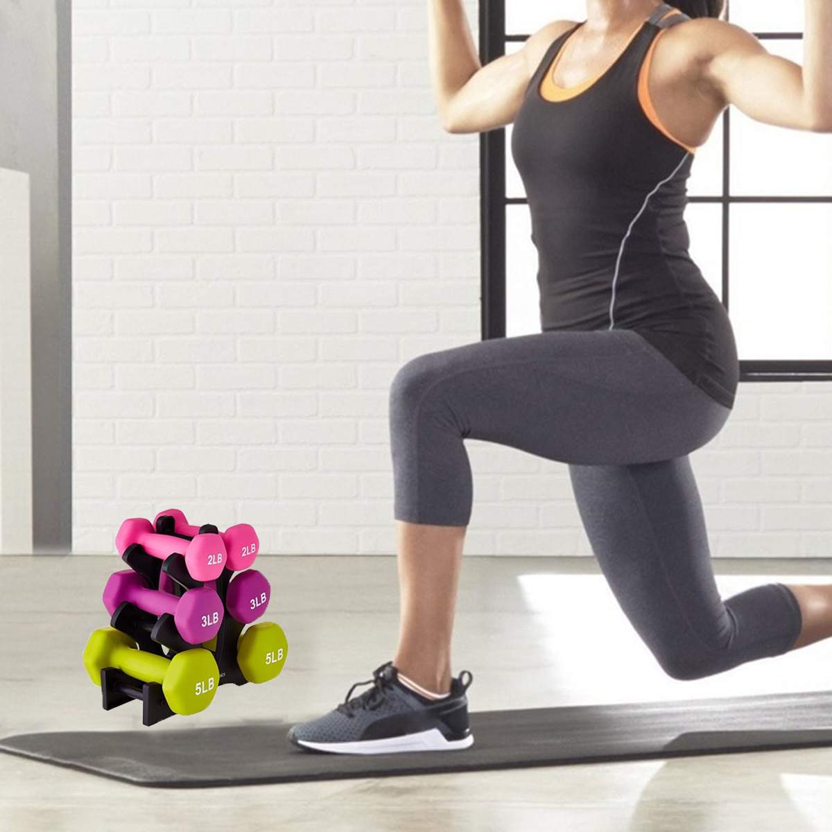 Dumbbells Rack Bracket Holder For Household For Fitness Home PVC Small Women Men Body Building Exercise Equipment 3 Layers