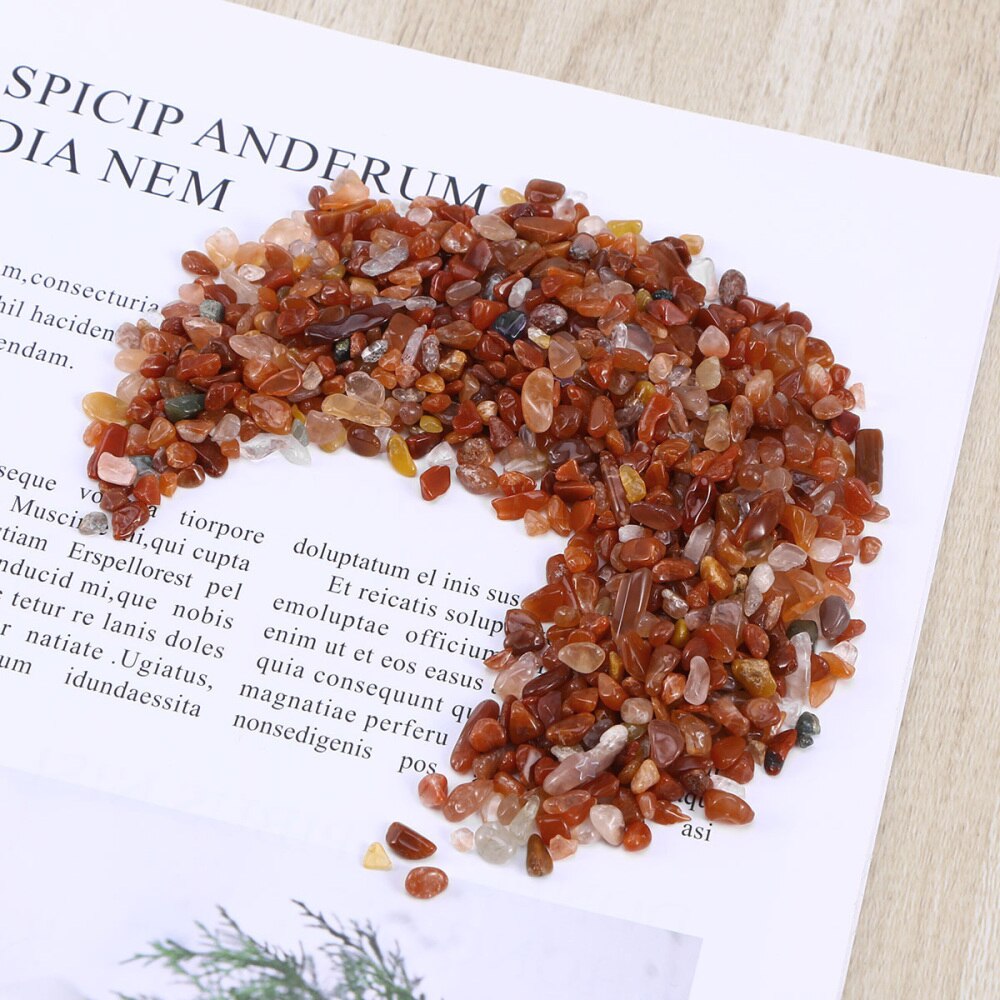 100G Gepolijst Grind Gemengde Kleur Decoratieve Rivier Rots Stenen Voor Aquarium (Rood)