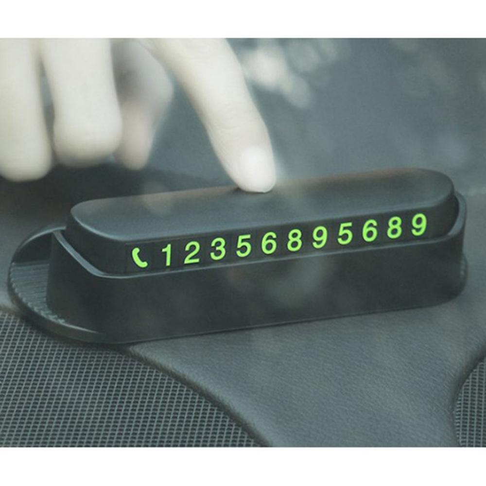 Mobile Phone Holder Car Park Stop Temporary Parking Phone Number Card Plate Phone Card Luminous Magnetic
