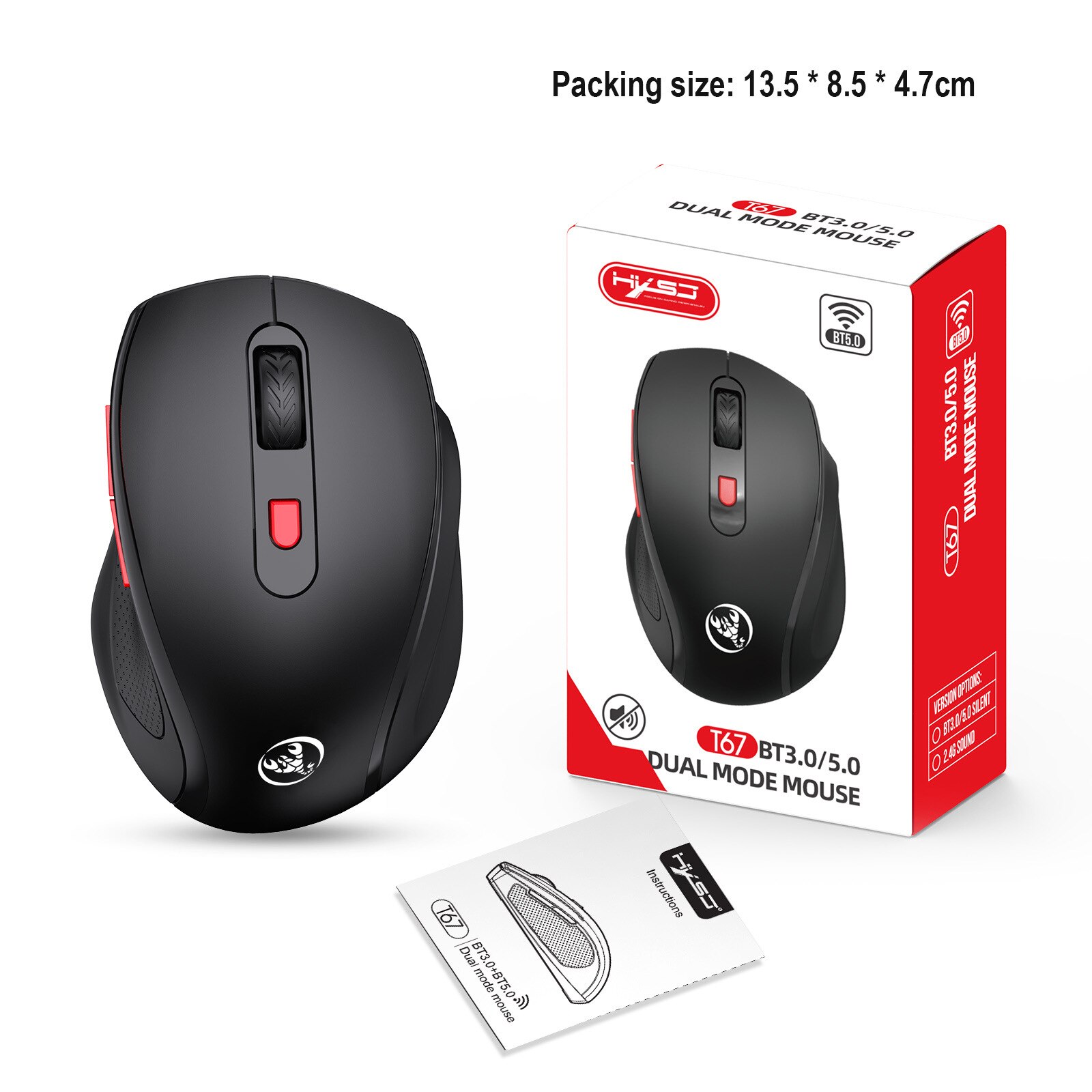 Wireless Bluetooth Mouse 2.4G USB Receiver Mouse 2400dpi Suit ForWindows 98/Me/2000/XP/Vista/Win 7/Win 8/10/Vista Mac OS: 2.4G mouse