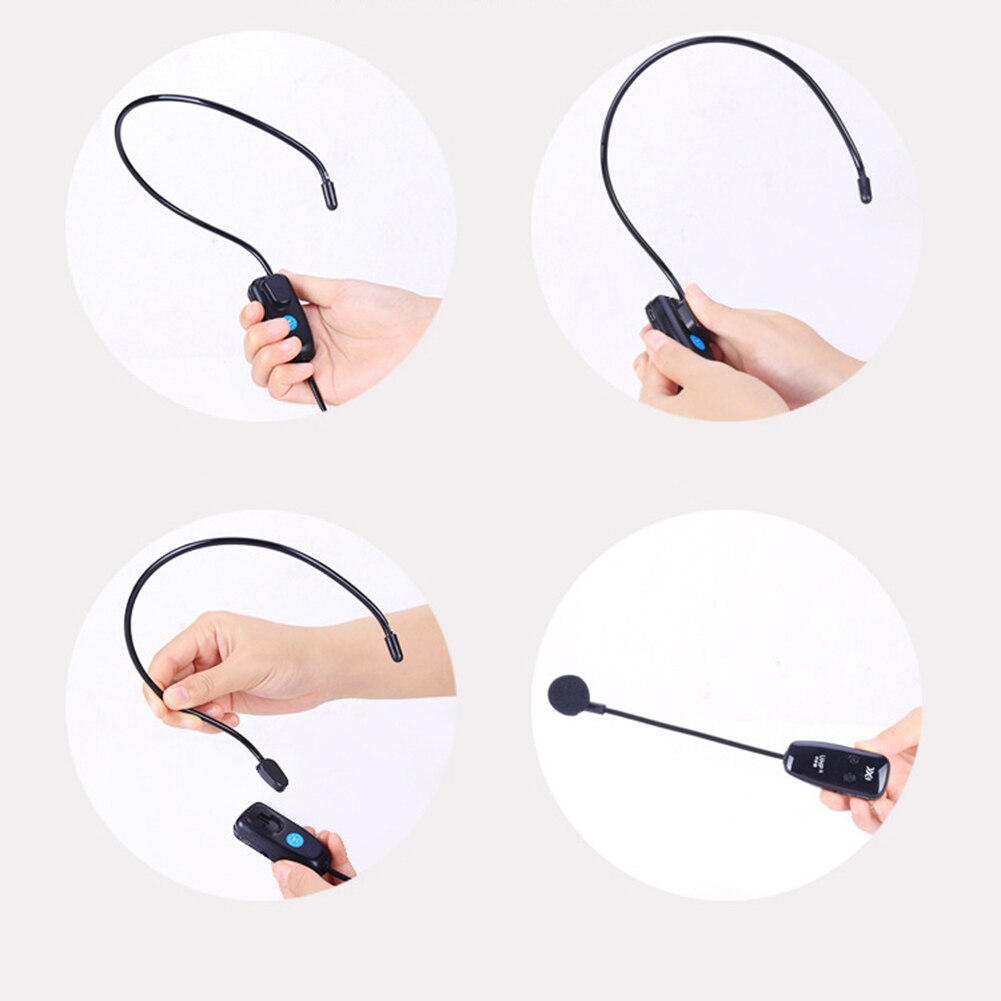 Draagbare Draadloze Microfoon Headset Microfoon Voor Voice Versterker Luidspreker Onderwijs Tour Guide Draadloze Microfoon Zender