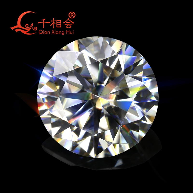 3mm to 12mm GH color white Round Brilliant cut moissanites loose stone by qianxianghui