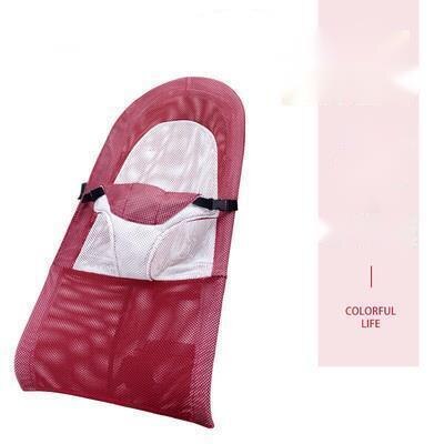 Funda de tela para silla mecedora de bebé, cómoda, artefacto para dormir, accesorio de repuesto para silla mecedora: Breathable wine red