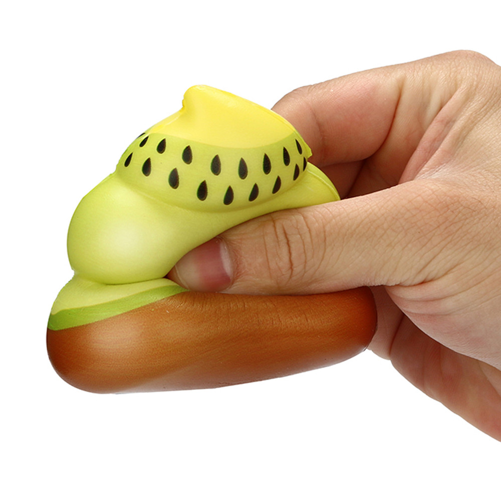 Squishy Kawaii Kiwi Fruit Poo Slow Rising Cream Scented Stress Relief Toy Children's Fun Toys Boy Girls
