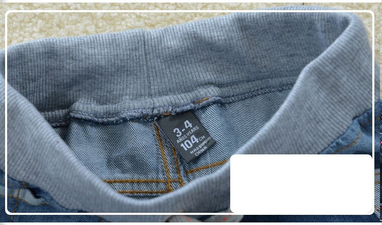 Lente Mode kids Jeans casual Jongen broek broek zomer Katoenen kinderkleding Elastische Taille Marineblauw Denim Broek 2- 9 jaar