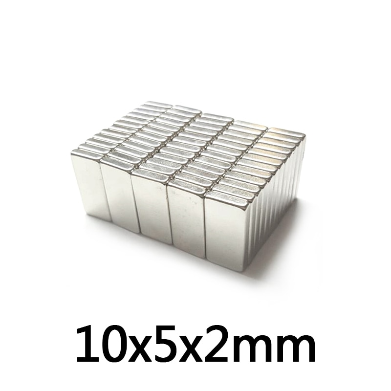 20 ~ 500 Stuks 10X5X2 Mm Kleine Blok Krachtige Magneten 10*5*2 Super neodymium Magneet 10X5X2 Mm Stong Ndfeb Permanente Magnetische 10*5*2 Mm