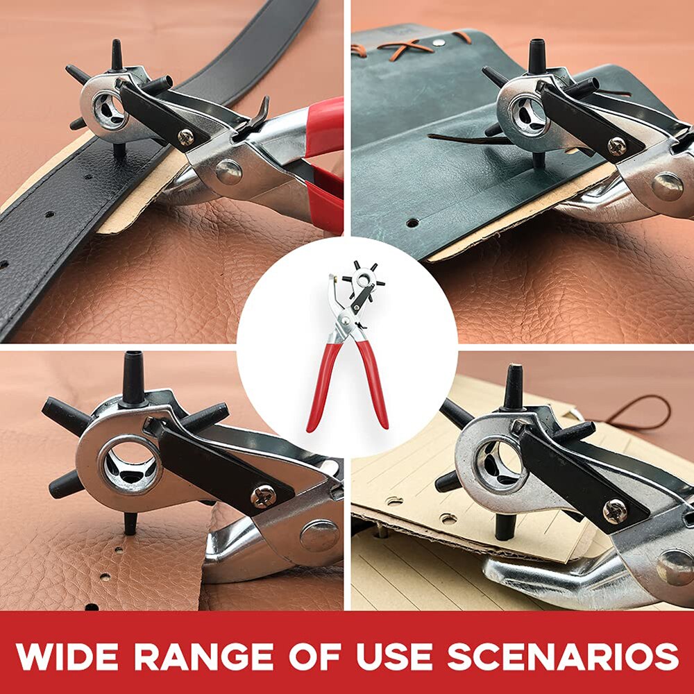Leder Locher Gürtel schlagen Durchmesser 4.5/4/3.5/3/2.5/2mm 6 größe Leder Locher für Leder &Ampere; Gürtel &Ampere; Uhren &Ampere; Vinyl &Ampere; Handtaschen