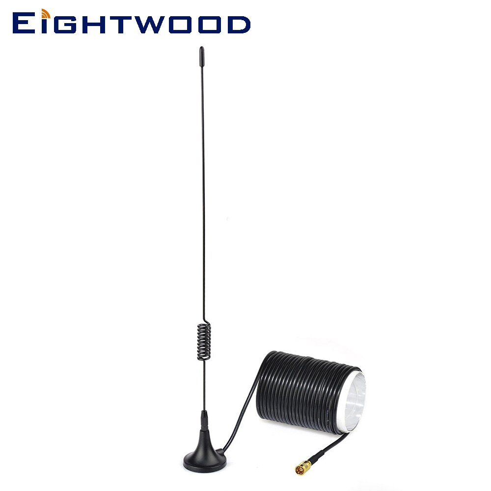 Eightwood DAB/DAB + Auto Radio Antenne Magnetische Mount DAB Antenne met SMB Connector voor Blaupunkt Alpine JVC Kenwood sony pioneer