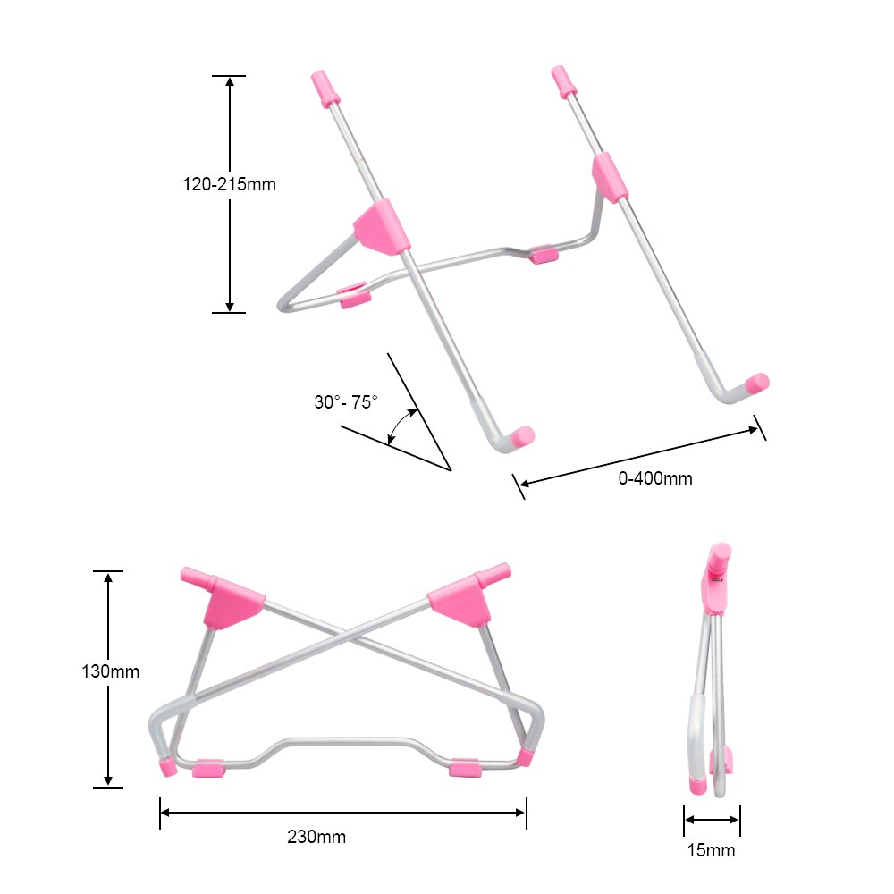 Laptop Tablet Stand Portable Folding Stand Tablet Top Anti-skid Angle Height Adjustable Bracket Home Office