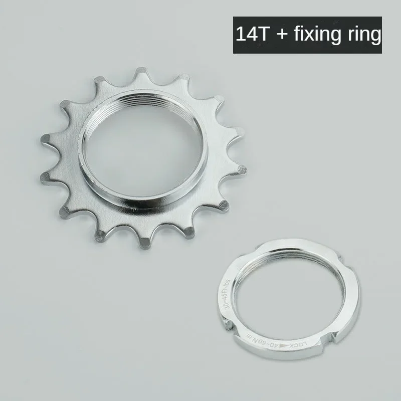 Deemount fast gear cykel friløb tandhjul nav låsning 1 speed fixie cykel gevind låseringe 13t 14t 15t 16t 17t 18t: Gul