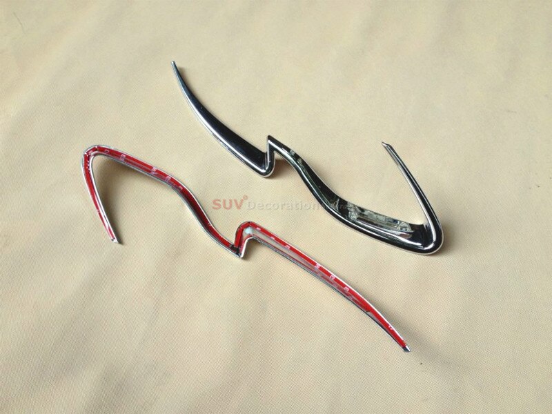 Faro delantero de cromo ABS, cubierta decorativa Eyelind Trim 2 uds. Para Peugeot