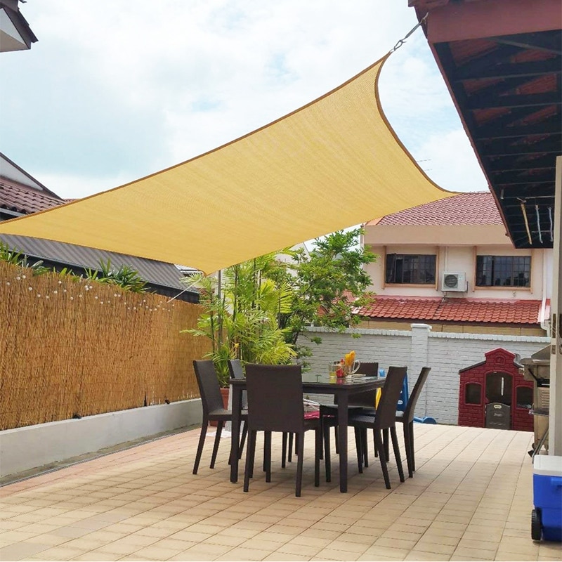 Rectangular shade sails polyester Oxford cloth family court outdoor shade cloth waterproof prevent bask in the garden