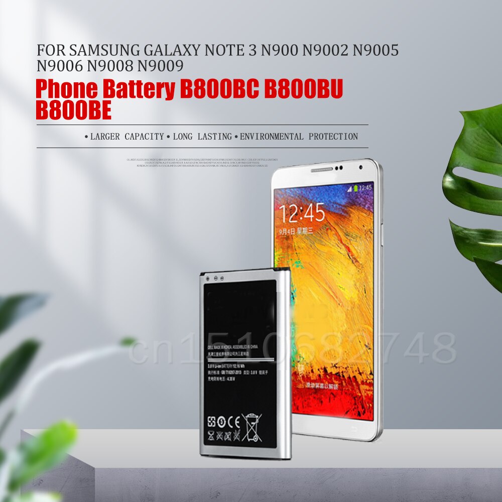 Rechargeable 3200mAh B800BC B800BU B800BE Lithium battery For Samsung Galaxy Note 3 N900 N9000 N9002 N9005 N9006 N9008 N9009
